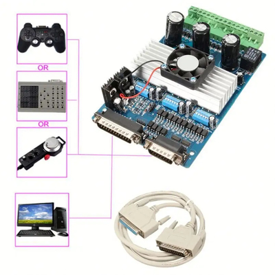 Motorista TB6600 de 3 linhas centrais com cabo paralelo para o motor NEMA17 deslizante