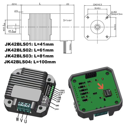 motor sem escova da C.C. 24v com o controlador integrado para a maquinaria do cortador e do jardim de grama