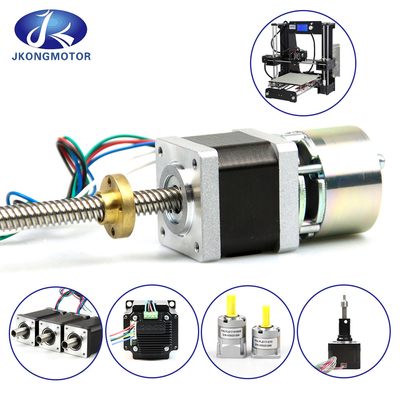 Jkongmotor NEMA 8/11/14/17/23/24/34 T5/T8/T10 Trapezoidal Thread Screw Linear Stepper Motor com motor passo de parafuso de chumbo
