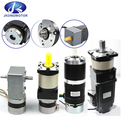 Jkongmotor 28mm-130mm/ Potência 10W-2000W/ CE RoHS / Personalizável / BLDC Brushless DC Motors Opção com Controlador de caixa de engrenagens