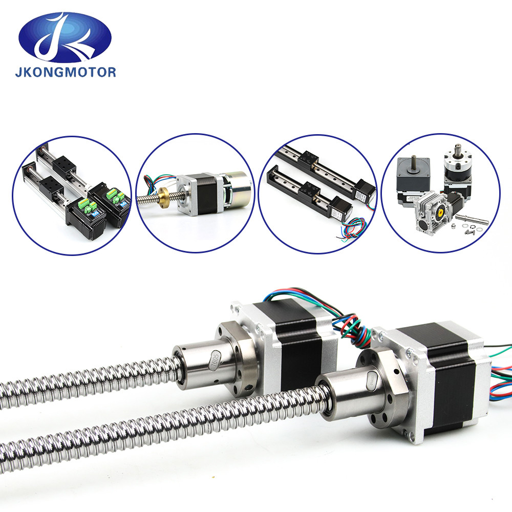 Jkongmotor Motor passo linear Nema 11 17 23 34 Motor elétrico linear com eixo de parafuso de bola durável