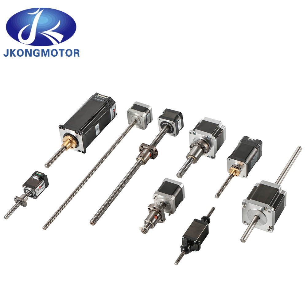 Jkongmotor fábrica chinesa Nema8 11 14 16 17 23 24 34 motor passo linear com parafuso de chumbo para impressora 3D motor passo linear