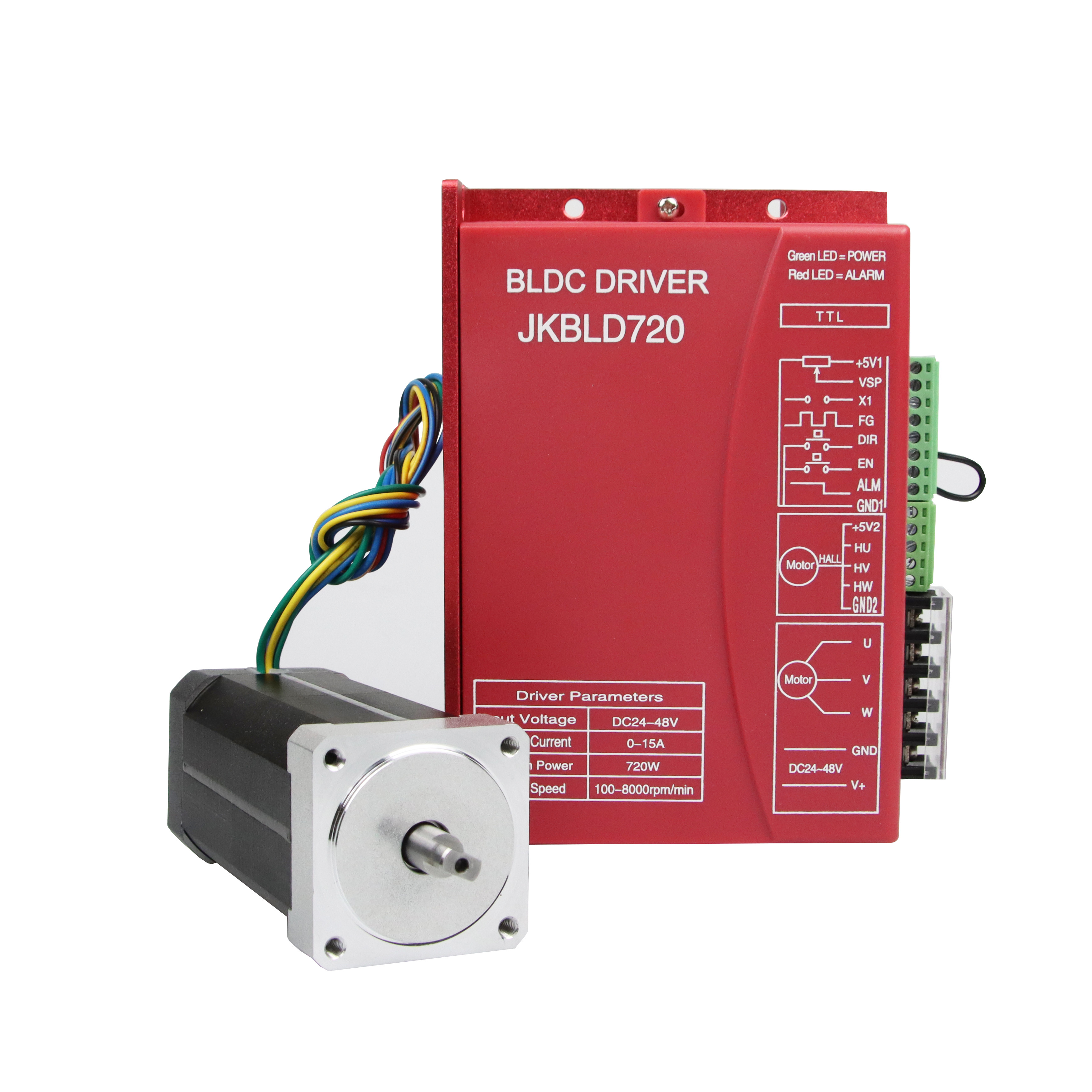 Motorista sem escova Bldc Controller 24VDC do motor da C.C. JKBLD720 - 48VDC 0A - 15A 0 - 720w